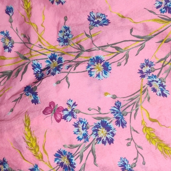 J. Crew Liberty Fabric Pink Cotton Floral Wheat Bouquet Ruffled size medium - Picture 11 of 11
